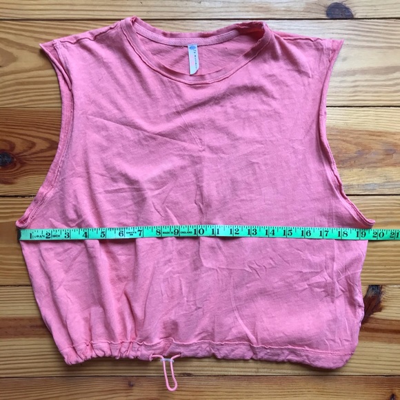 Free People Pink Drawstring Crop Top, EUC, S - Picture 6 of 13